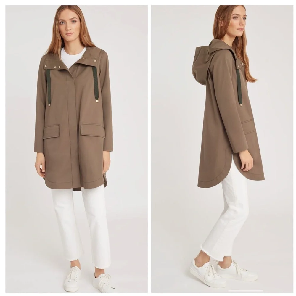 Cuyana Pleat-Back Anorak in Olive, New With Tags